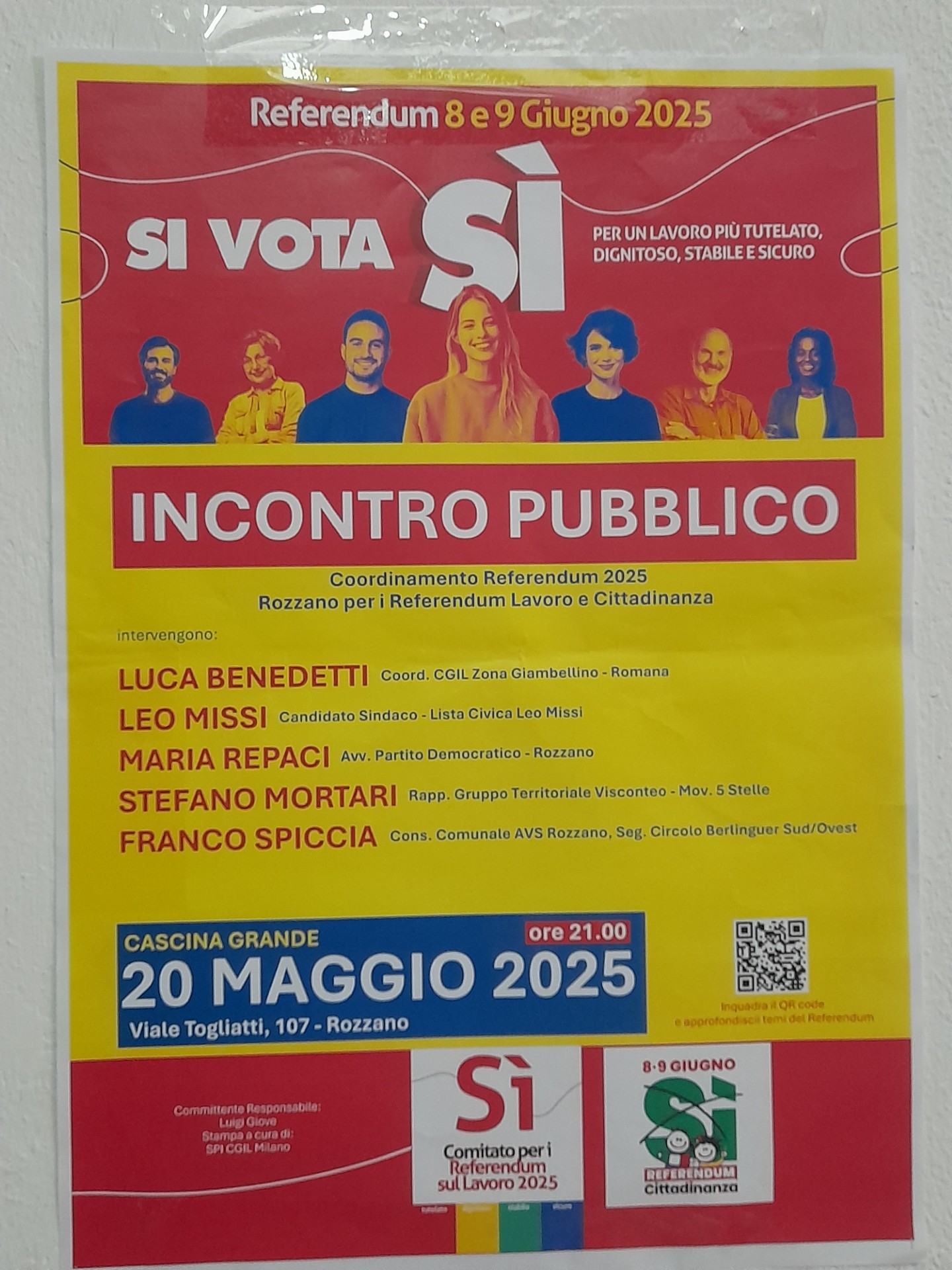 Rozzano per i referendum Lavoro e cittadinanza