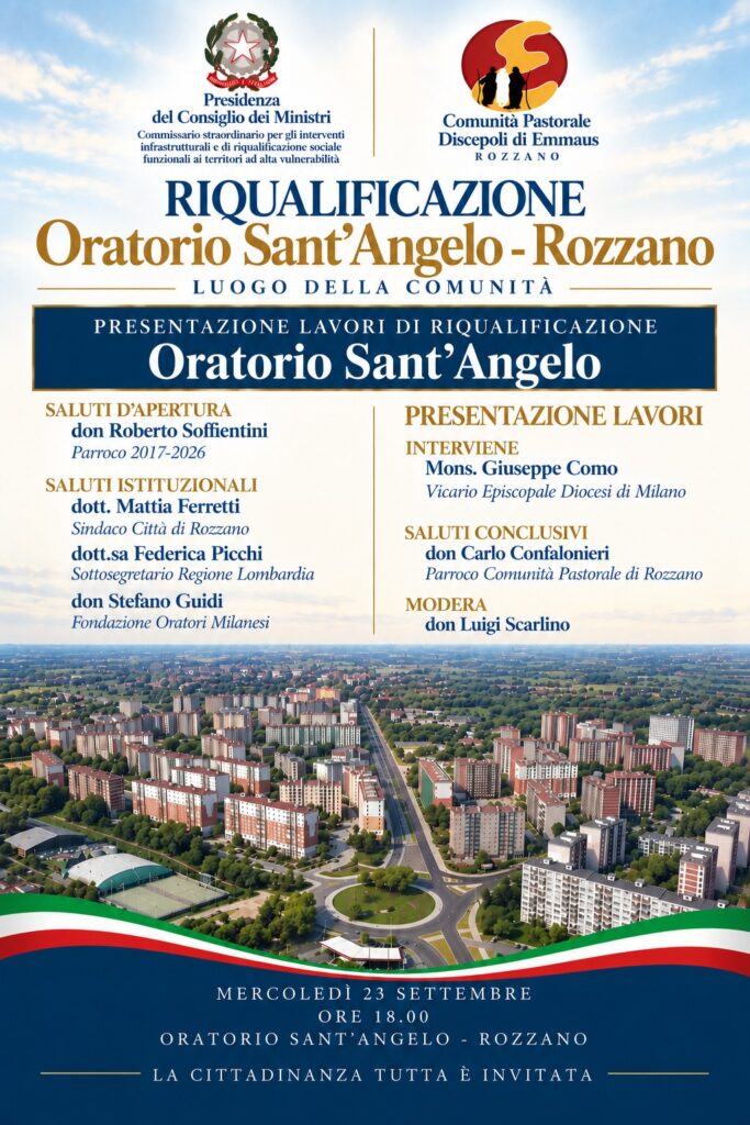 Incontro per la presentazione del progetto di riqualificazione Oratorio Sant'Angelo di Rozzano