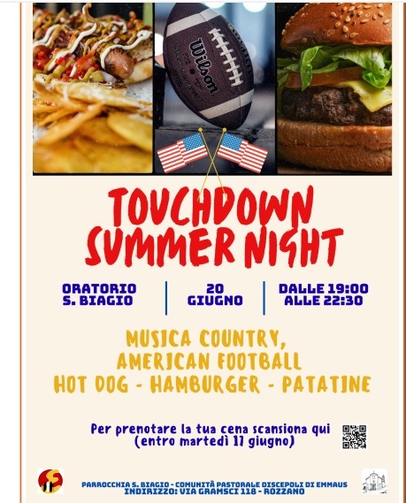 Touchdwon Summer Night all'oratorio San Biagio
